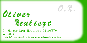 oliver neuliszt business card